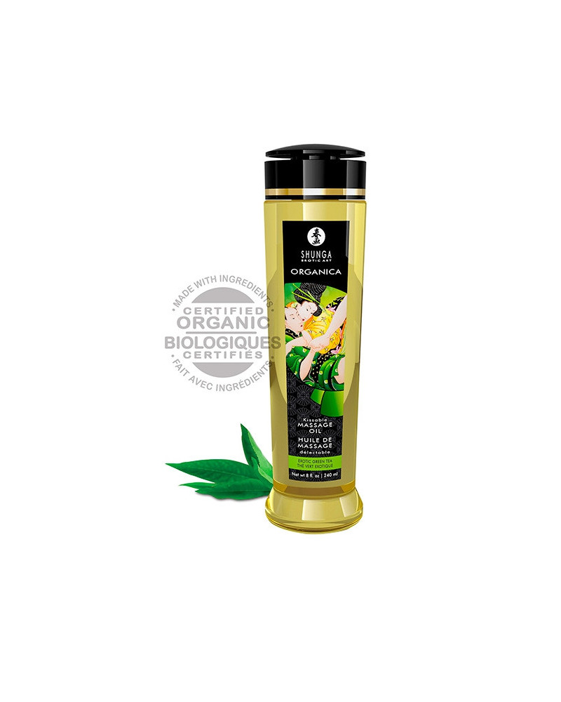 Huile de massage KISSABLE Thé Vert Exotique 240mL 