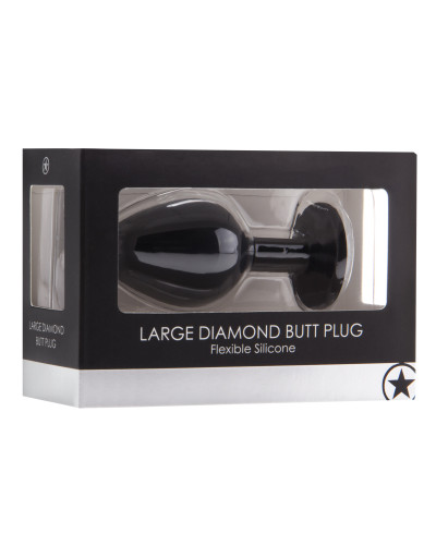 Plug diamond Large – 7 x 3.5 cm Noir 