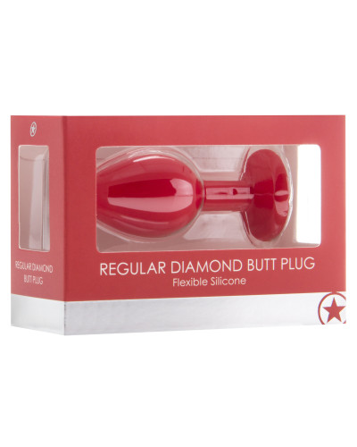 Plug diamond Regular – 6.5 x 2.8 cm Rouge 