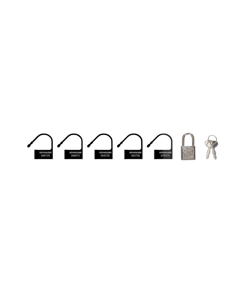 Lot de 5 Locks numérotés noirs 