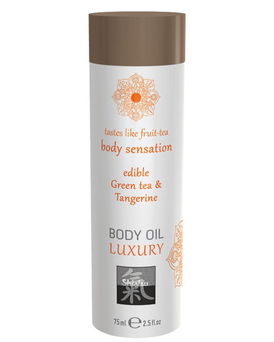 Huile de massage Comestible - THÉ VERT et MANDARINE 75ml 