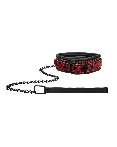Collier et Laisse Luxury Rouge 
