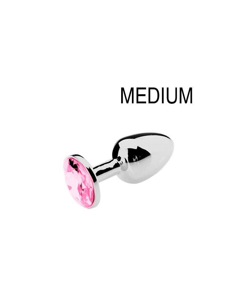 Plug Bijou Strass Rose - MEDIUM 7 x 3.4cm 