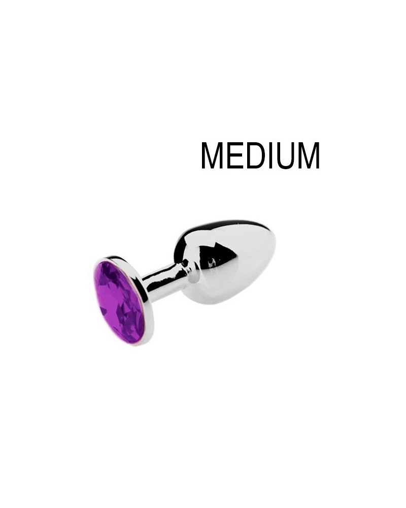 Plug Bijou Strass Violet - MEDIUM 7 x 3.4cm 