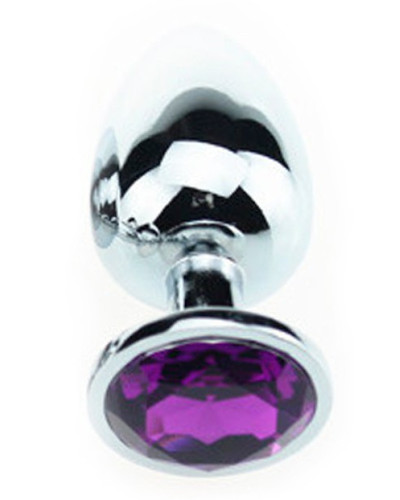 Plug Bijou Strass Violet - LARGE 8 x 4cm 