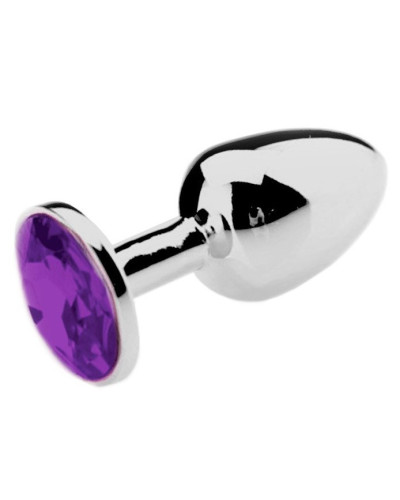 Plug Bijou Strass Violet - LARGE 8 x 4cm 