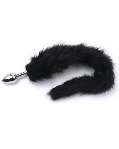 Plug Queue de Renard Fox 6 x 2.7 cm Noir 