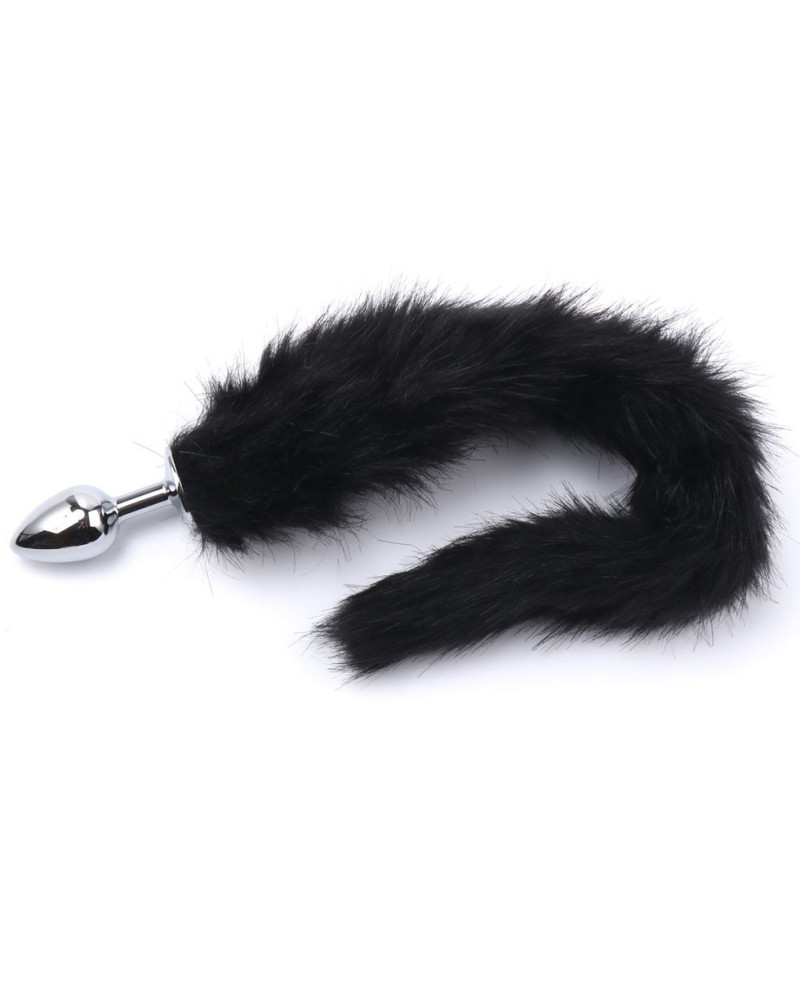 Plug Queue de Renard Fox 6 x 2.7 cm Noir 