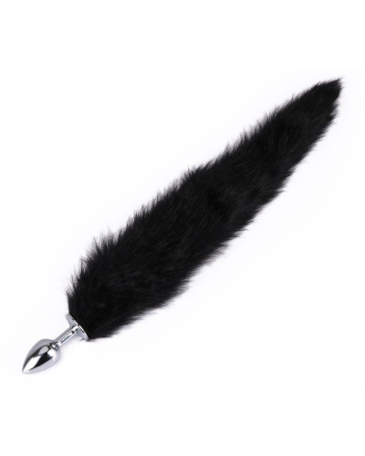 Plug Queue de Renard Fox 6 x 2.7 cm Noir 
