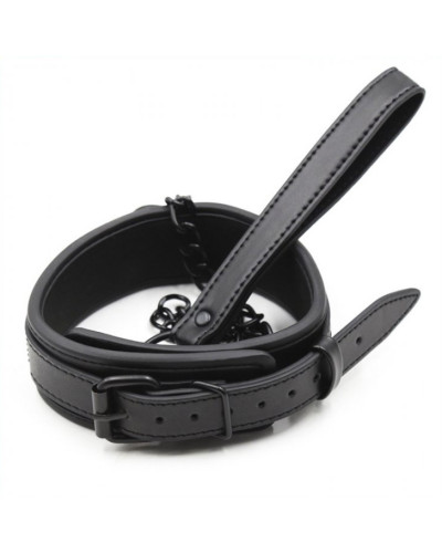 Collier + Laisse Noir 