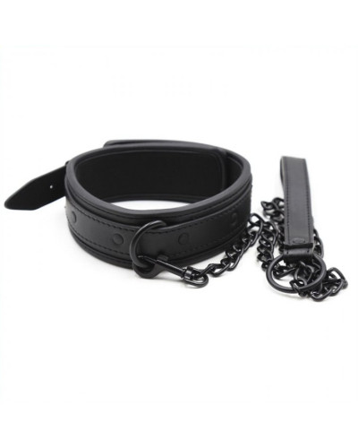 Collier + Laisse Noir 