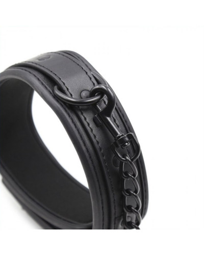 Collier + Laisse Noir 