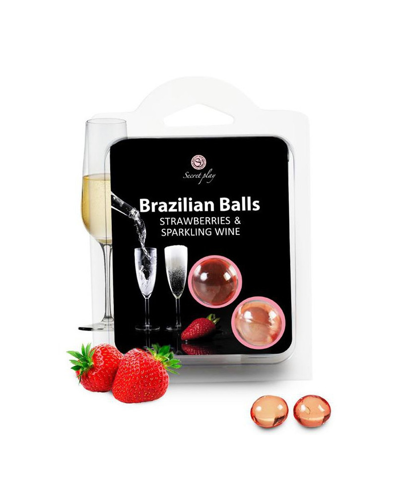 Boules de massage BRAZILIAN BALLS Vin de fraise pétillant 
