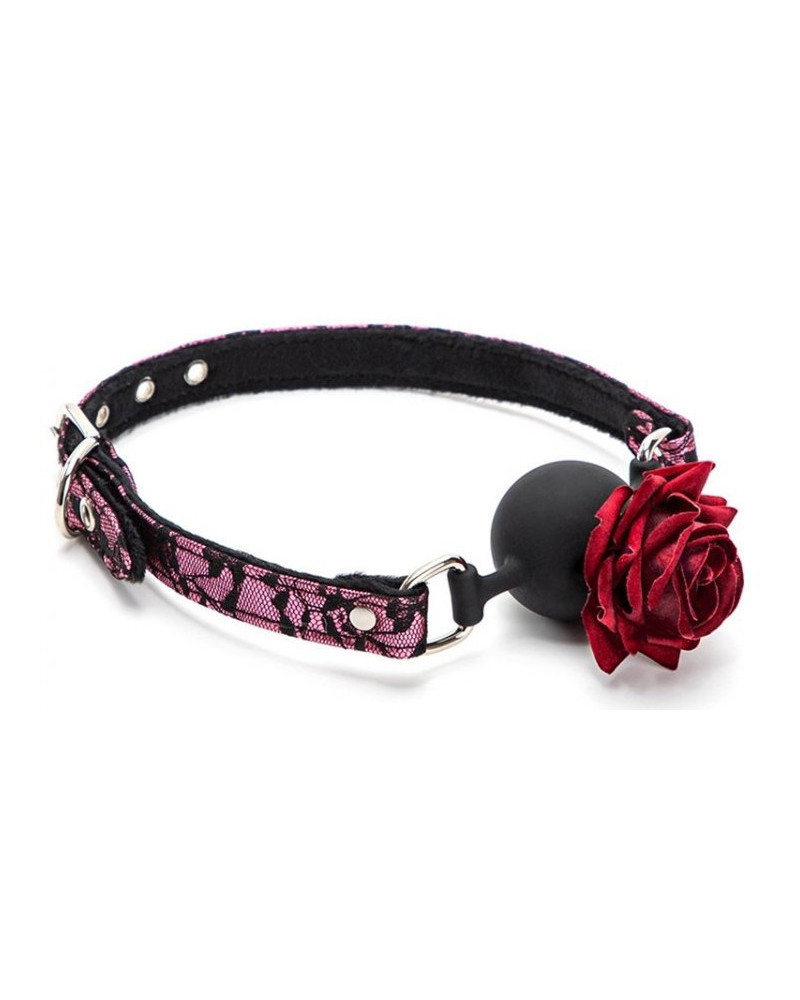 Baillon Boule avec Rose Bud Gag Rose 