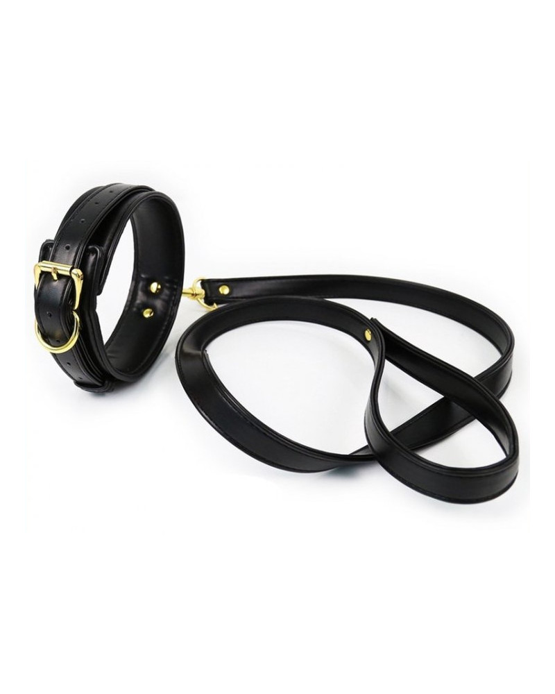 Collier et Laisse Lighty Noir 