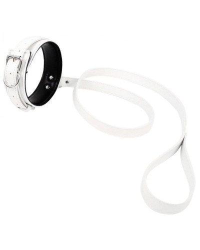 Collier et Laisse Lighty Blanc 