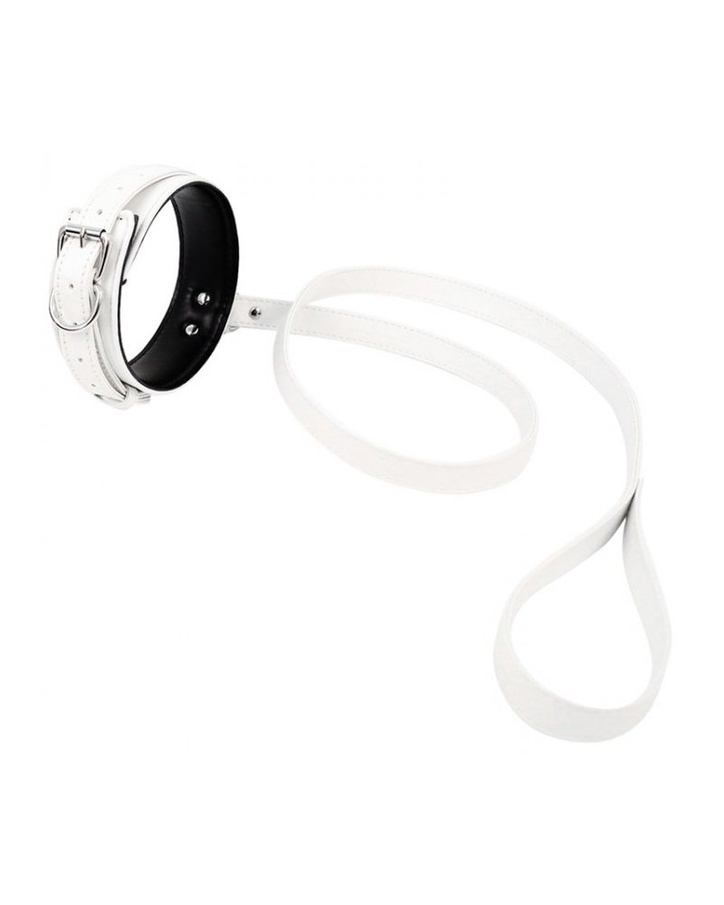 Collier et Laisse Lighty Blanc 
