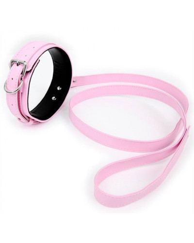 Collier et laisse Lighty Rose 