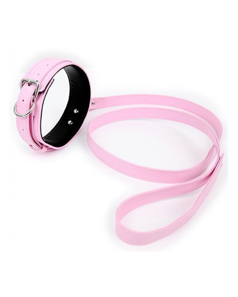 Collier et laisse Lighty Rose 
