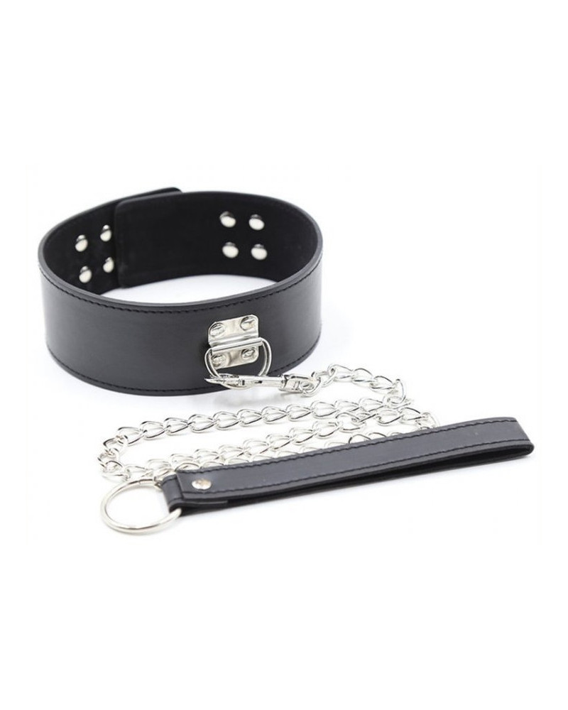 Collier et Laisse Pin Lock Noir 