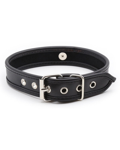 Collier O Ring Simili Noir 