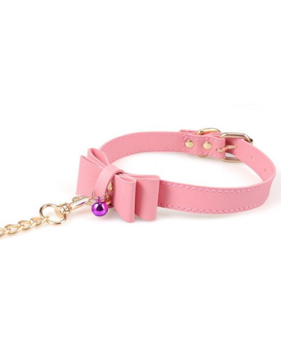 Collier Laisse Bow Rose 