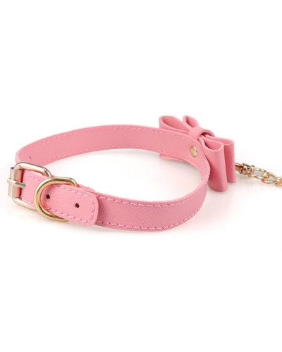 Collier Laisse Bow Rose 