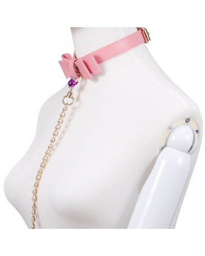 Collier Laisse Bow Rose 
