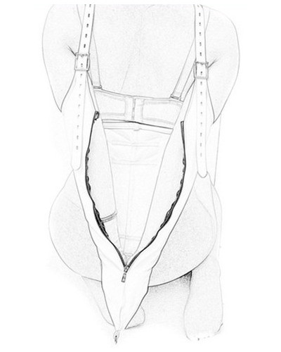 Camisole Strict Leather Zipper 