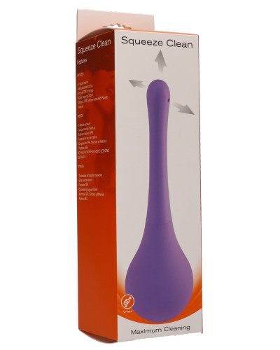 Poire anale Squeeze 14 x 2cm Violet 