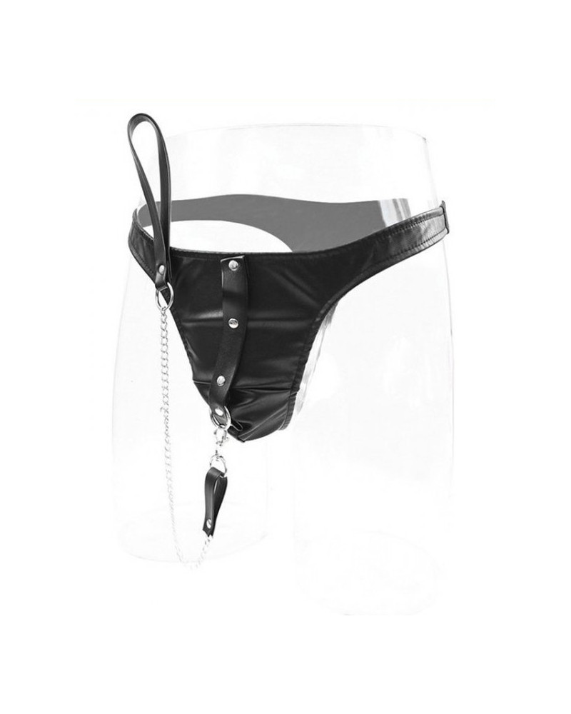 String en simili avec laisse 