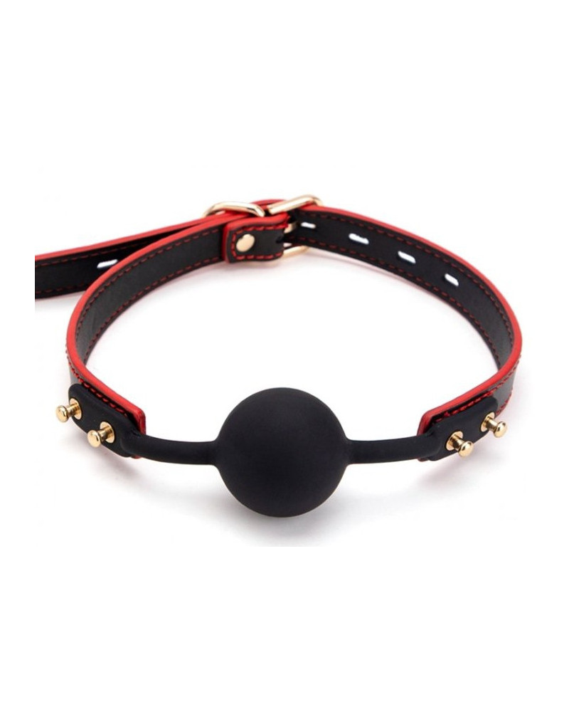 Baillon Boule Maestro Noir et Rouge 