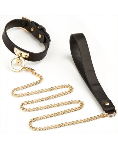 Collier et Laisse Sclave Noirs 