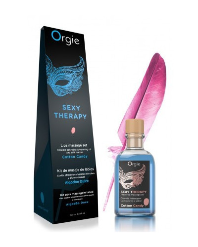 Huile de massage Embrassable SEXY THERAPY Barbe à papa 100ml 