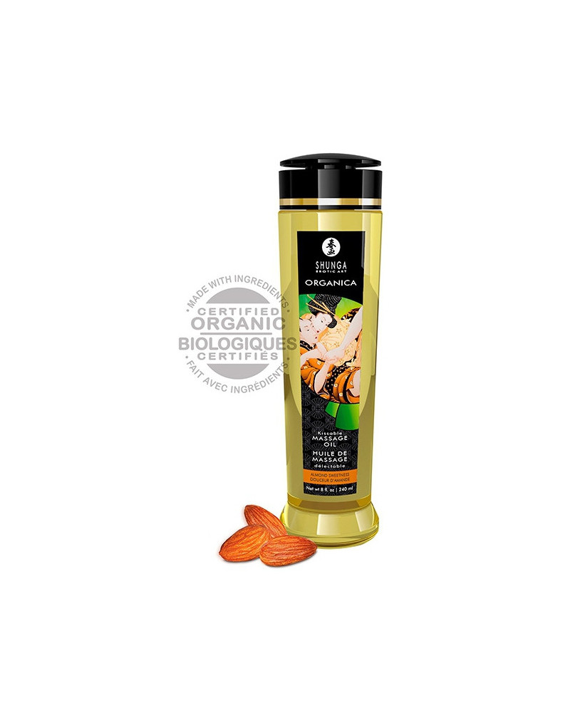 Huile de massage Bio Kissable Amande douce 240mL 