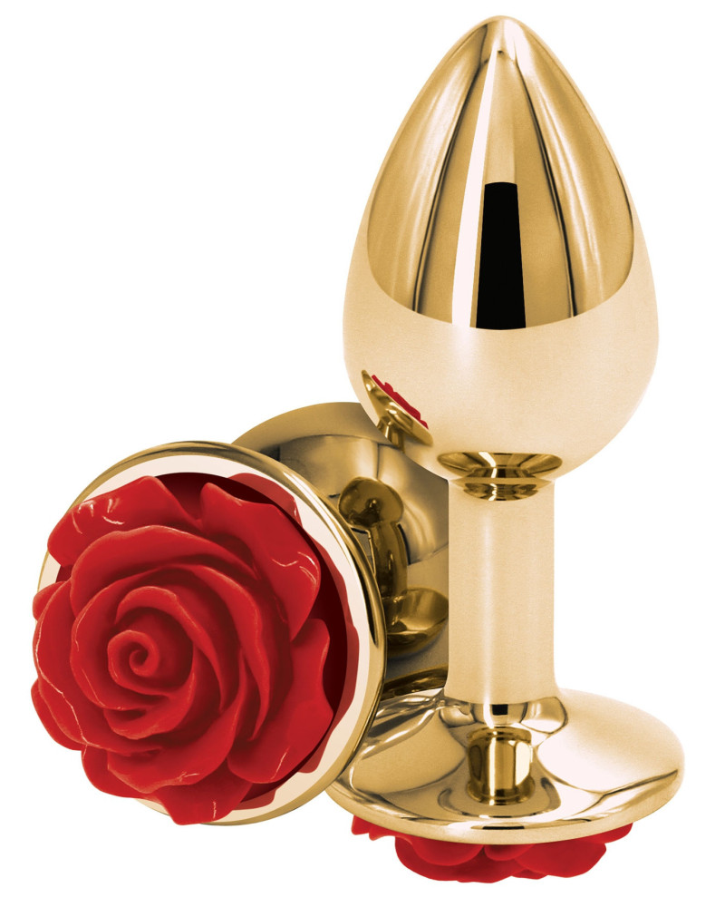 Plug Bijou Rear S 6 x 2.7cm Doré-Rouge 
