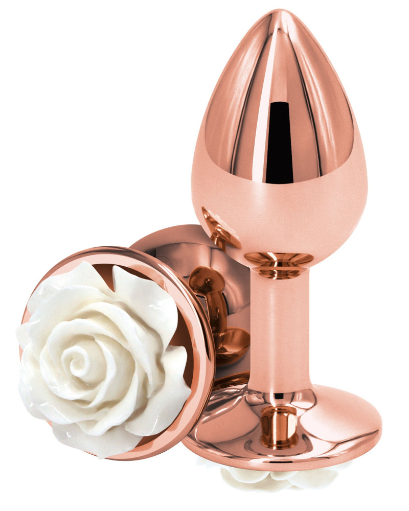 Plug Bijou Rear S 6 x 2.7cm Rose-Blanc 