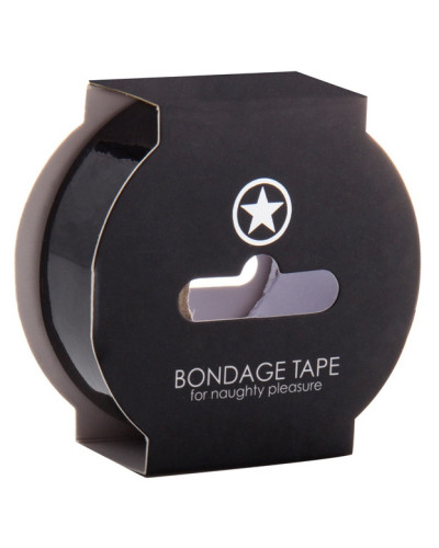 Ruban Bondage 17m - 25mm Noir 