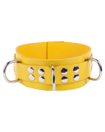 Collier en cuir Ultra Jaune 