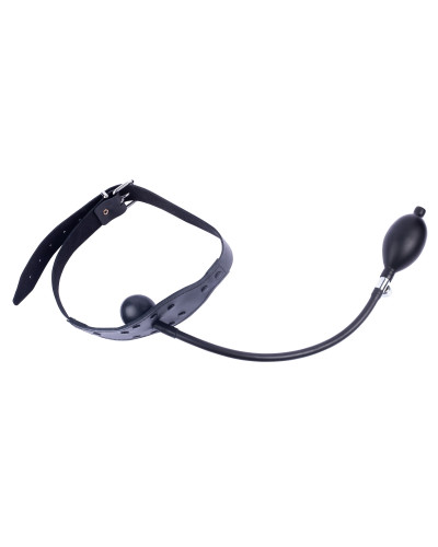 Bâillon gonflable en cuir avec Boule 