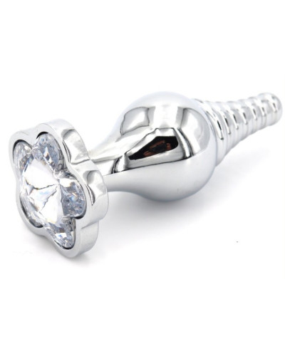 Plug Bijou Leaf 7 x 2.7cm Transparent 