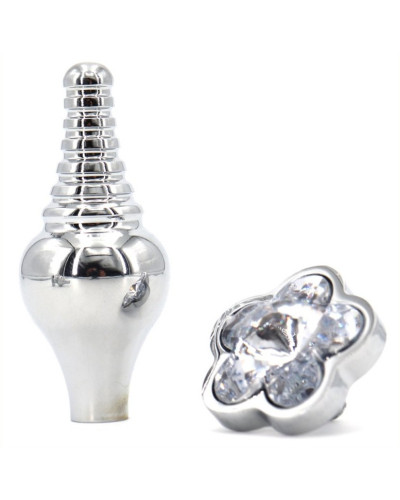 Plug Bijou Leaf 7 x 2.7cm Transparent 