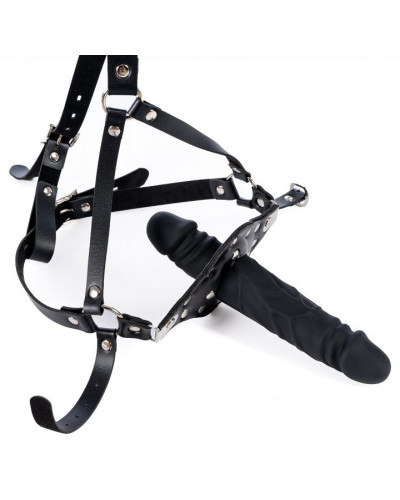 Bâillon avec gode Strap Dick 12cm 