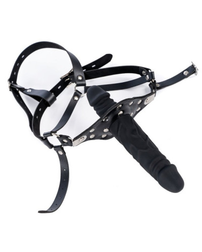 Bâillon avec gode Strap Dick 12cm 