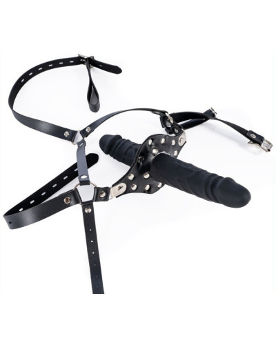 Bâillon avec gode Strap Dick 12cm 