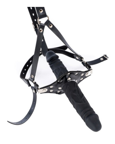 Bâillon avec gode Strap Dick 12cm 