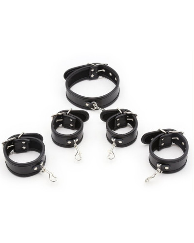 Set de restriction Collier et Menottes Noir 