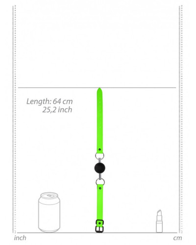 Bâillon Boule phosphorescent Glow 45mm 