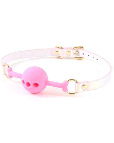 Bâillon Boule Laser Rose 