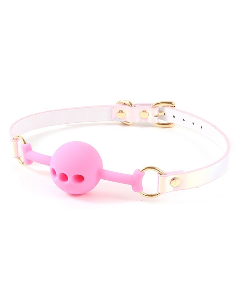 Bâillon Boule Laser Rose 